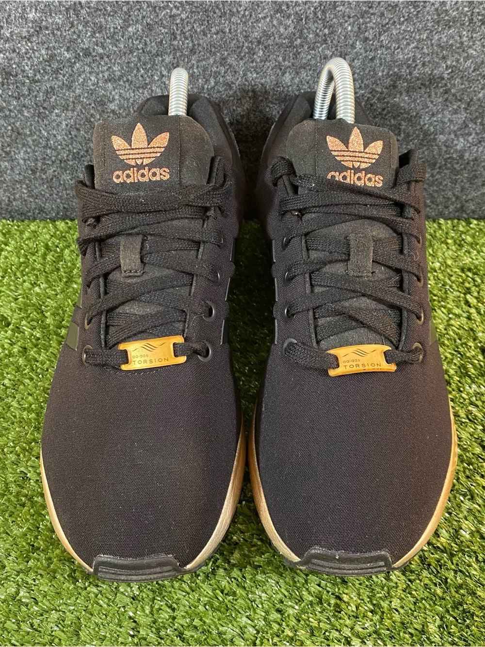 Adidas Zx Flux Torsion Sneakers Women Size 8.5 Black Copper Jogging Running